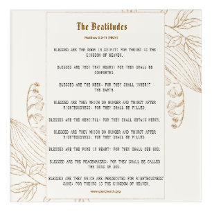 Cream and Bronze Beatitudes Inspiration Acrylic Print
