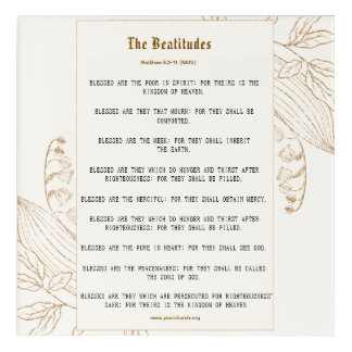Cream and Bronze Beatitudes Inspiration Acrylic Print