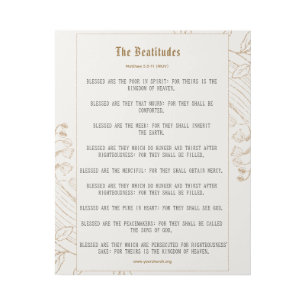 Cream and Bronze Beatitudes Inspiration Gallery Wrap