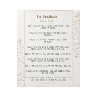 Cream and Bronze Beatitudes Inspiration Gallery Wrap