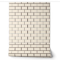 Cream and Brown Brick Pattern Design