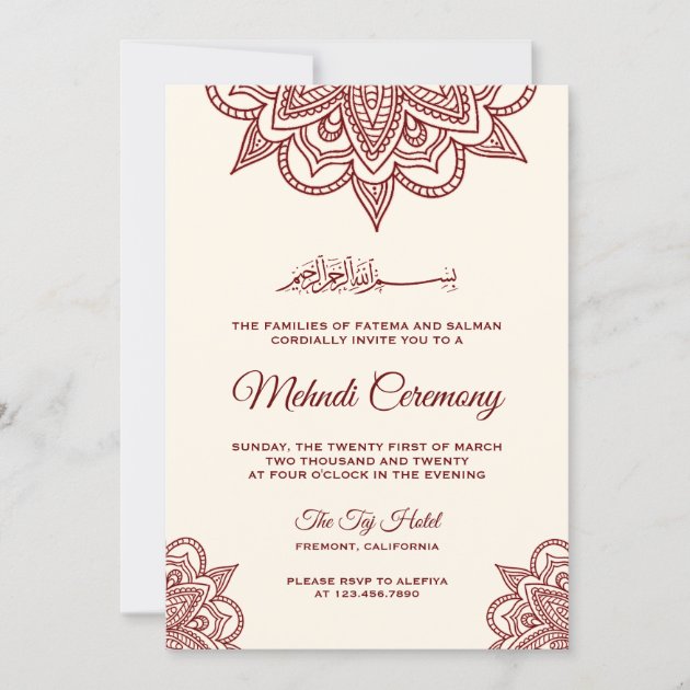 Mandala Mehndi Ceremony Invitation Card Graphic by Sell Point · Creative  Fabrica