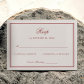 Cream and Burgundy Wedding Response  Enclosure Card