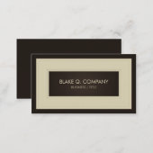 Cream and Dark Brown Elegant Business Card (Front/Back)