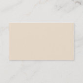 Cream and Gold Damask Business Card (Back)