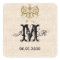 Cream and Gold Damask Monogram Sticker
