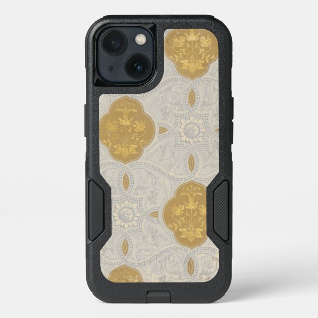Cream And Gold Decorative Pattern Otterbox iPhone Case (Back)