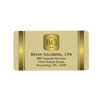 Cream And Gold Plate Elegant Address Labels by sunnymars at Zazzle