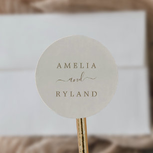 Cream and Gold Wedding Envelope Seals