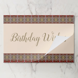 Cream And Green Table Decor Paper Pad