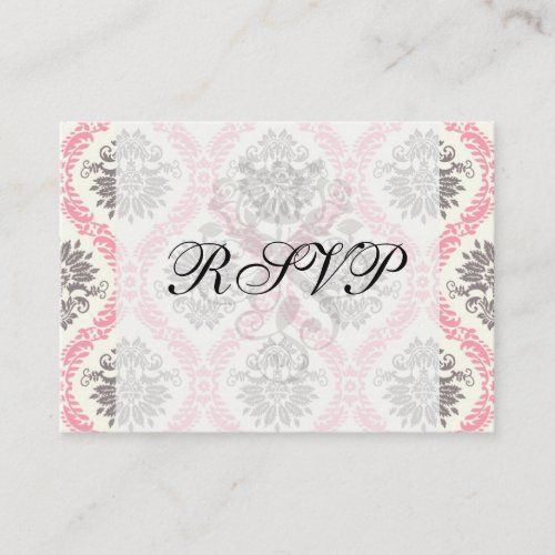 cream and grey tan damask bliss business cards