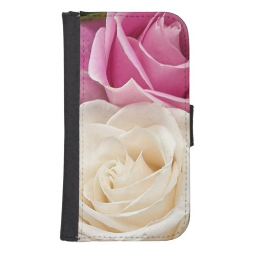 Cream and pink _ photo galaxy s4 wallet case