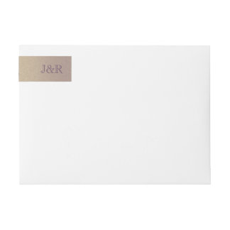 Cream and Purple Vintage Wedding Wrap Around Label