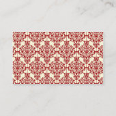 Cream and Red Damask Placecards (Back)