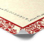 Cream and Red Damask Seating Chart (Corner)