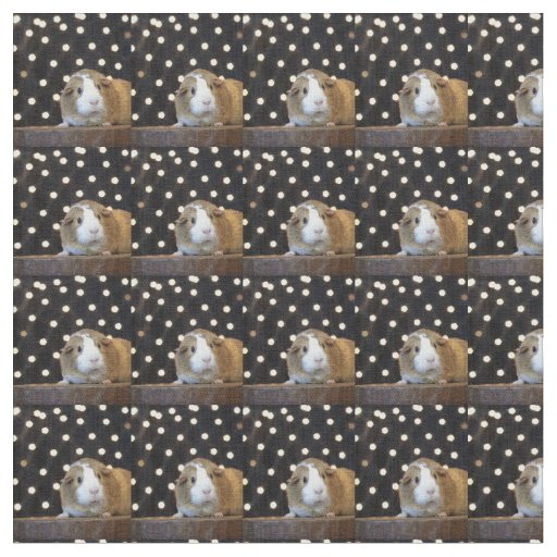 Cream and Tan Guinea Pig Fabric