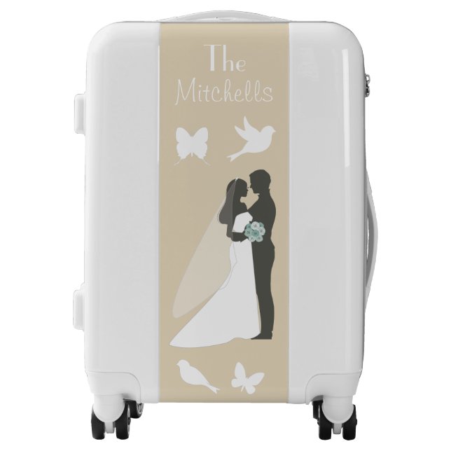 Cream and White Honeymoon Luggage (Front)
