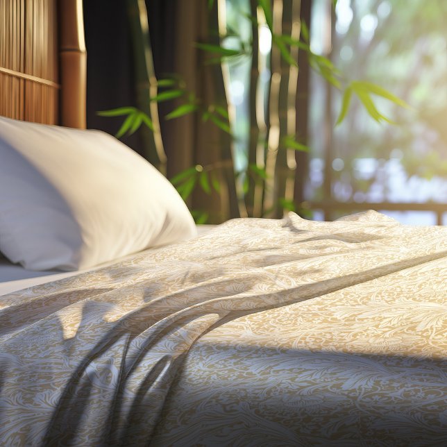 Cream Arcadia William Morris Hawthorn Leaf Pattern Duvet Cover (Creator Uploaded)