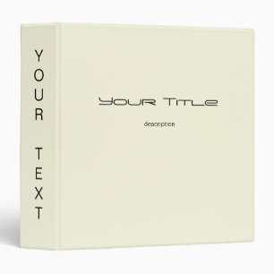 Cream Avery Custom Signature Binder 1 1/2"