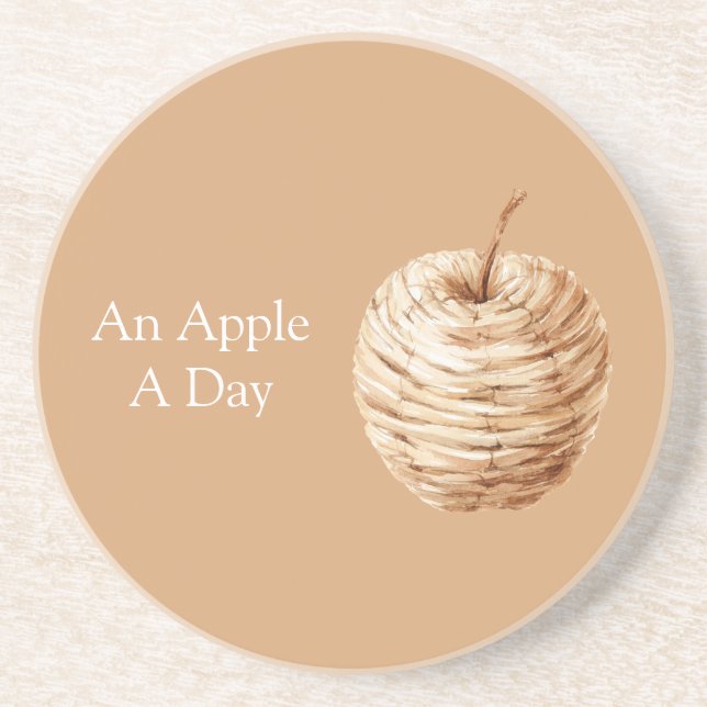 Cream Basket Apple Coaster (Front)
