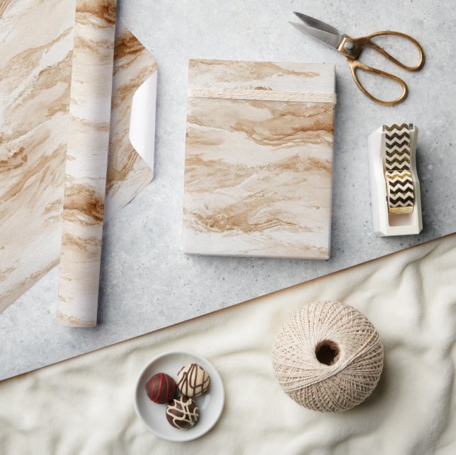 Cream Beach Sand Birthday Wrapping Paper (Crafts)