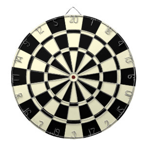 Cream Beige And Black Dart Board