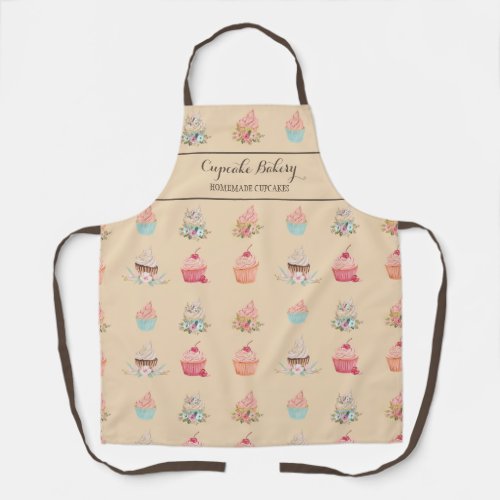 Cream Beige Cookies Cupcakes Bakery Sweets Apron