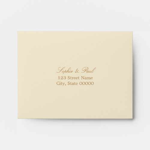 Cream Beige Self Addressed RSVP Envelope