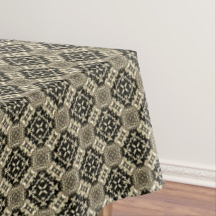 Cream Beveled Diamonds Pattern Tablecloth