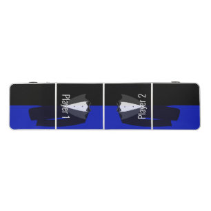 Cream & black bachelor party beer pong table