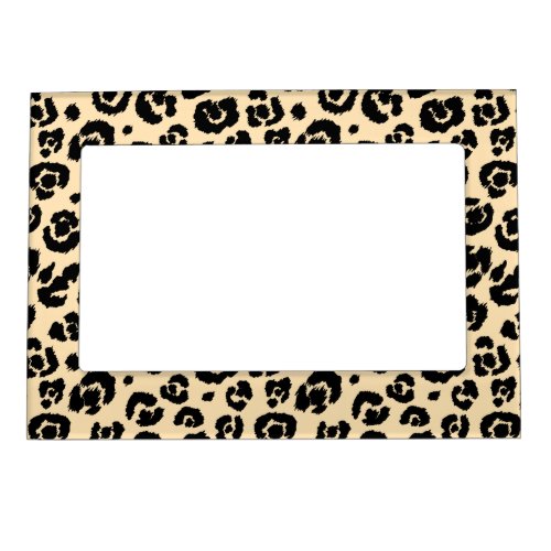 Cream Black Leopard Print Magnetic Photo Frame