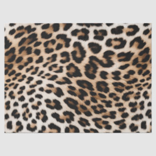 Cream Black Leopard Print Tissue Paper
