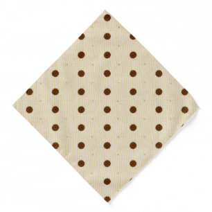 Cream & Black Micro Polka Dot Bandana