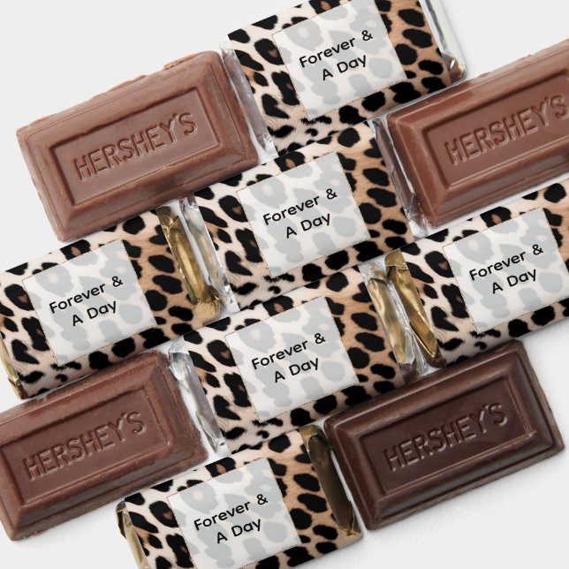 Cream Black Peach Leopard Wedding Hershey's Miniatures (Assorted)