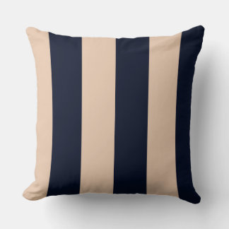 Cream/Black Thick Stripe Reversible Pillow