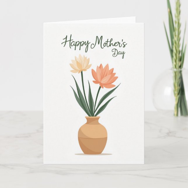 Cream Blossom Mothers Day Card (Front)