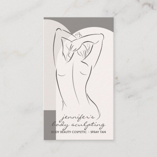 Cream Body Sculpting Contouring Spray Tan Business Card