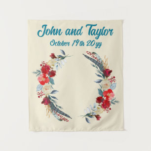 Cream Boho Wedding Backdrop Reception Photo Booth