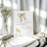 Cream Bow We Are Tying The Knot Wedding Shower Invitation<br><div class="desc">Cream Bow We Are Tying The Knot Wedding Shower. Available digitally and printed. The main header is in an elegant set script. The rest of the text you can easily personalise.</div>