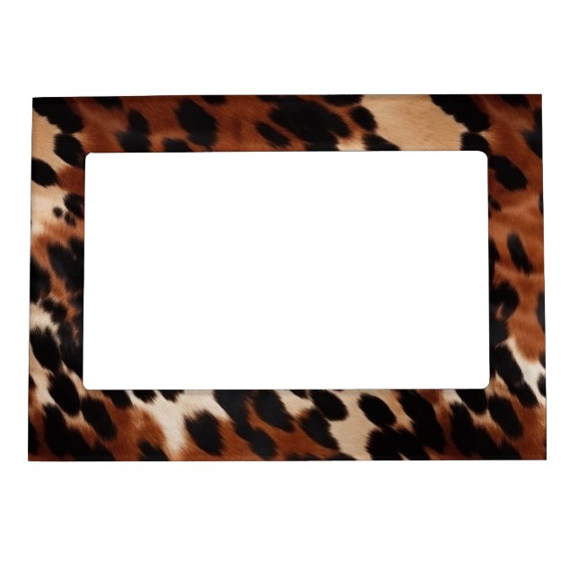 Cream Brown Black Cowhide Magnetic Frame (Front)