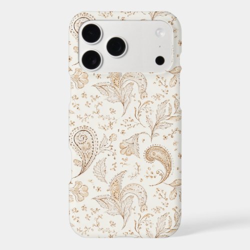 Cream Brown Boho Bohemian iPhone 17 Pro Max Case