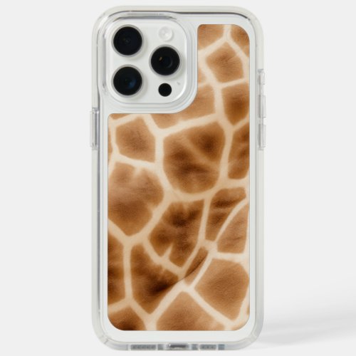 Cream Brown Giraffe Animal Print iPhone 15 Pro Max Case