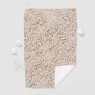 Cream Brown Leopard Print      Golf Towel