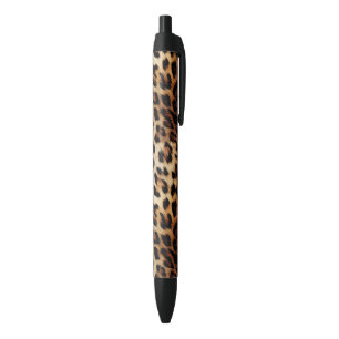 Cream Brown Leopard Print Pen