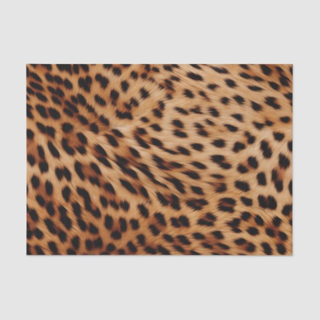 Cream Brown Leopard Print Tissue Paper (Front)