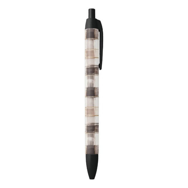 Cream Brown Plaid Stripes   Pen (Bottom (Vertical))