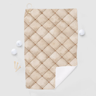 Cream Brown Squares Golf Towel