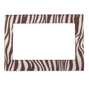 Cream Brown Zebra Print Magnetic Frame