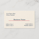 Cream Business Card Template