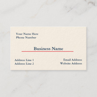 Cream Business Card Template